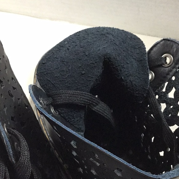 Modern Rush black leather pierced lace up boots - Picture 9 of 11